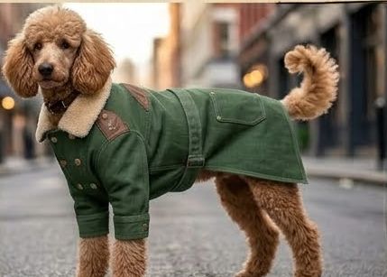 Concept art: green canvas coat