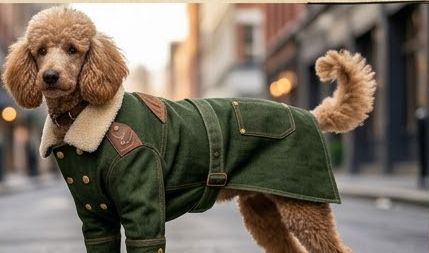 Concept art: olive canvas coat