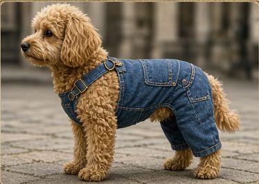 Concept art: blue denim overalls